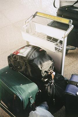 Airport Luggage Cart (or Lawnmower): Don’t Roll Away!